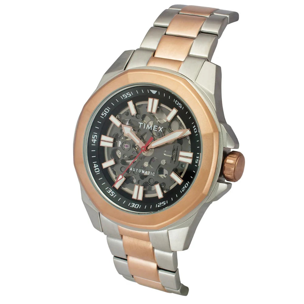 Timex Black Round Dial Analog Automatic Men Watch - TWEG24102