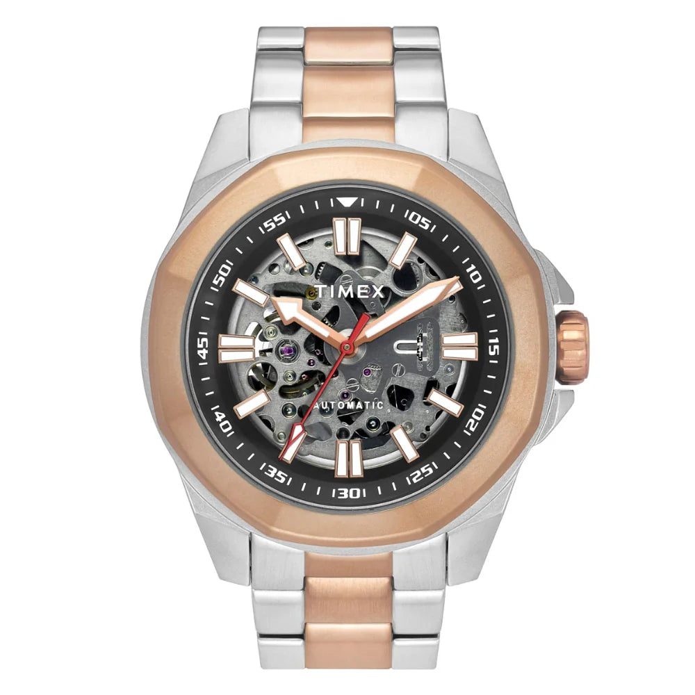 Timex Black Round Dial Analog Automatic Men Watch - TWEG24102