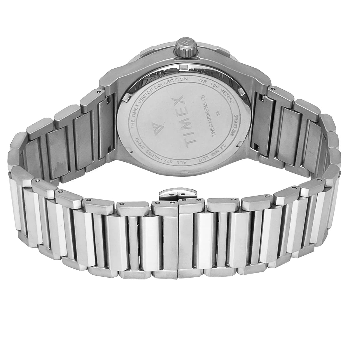 Timex E Class Blue Dial Silver-tone Stainless Steel Bracelet Men Watch - TWEG24804