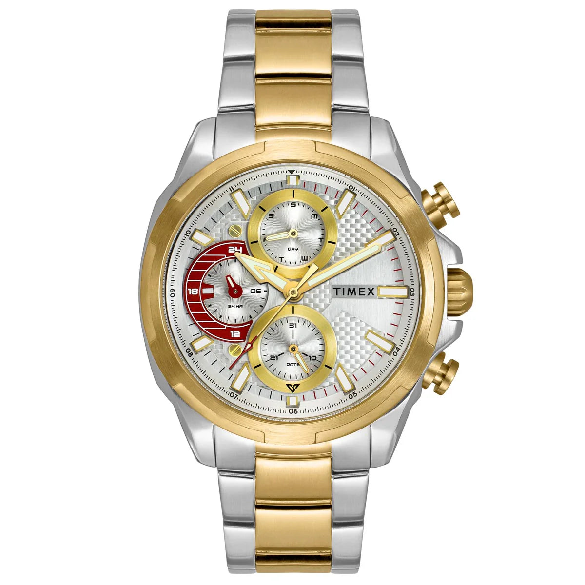 Timex Silver Round Dial Quartz Analog Men Watch - TWEG25001