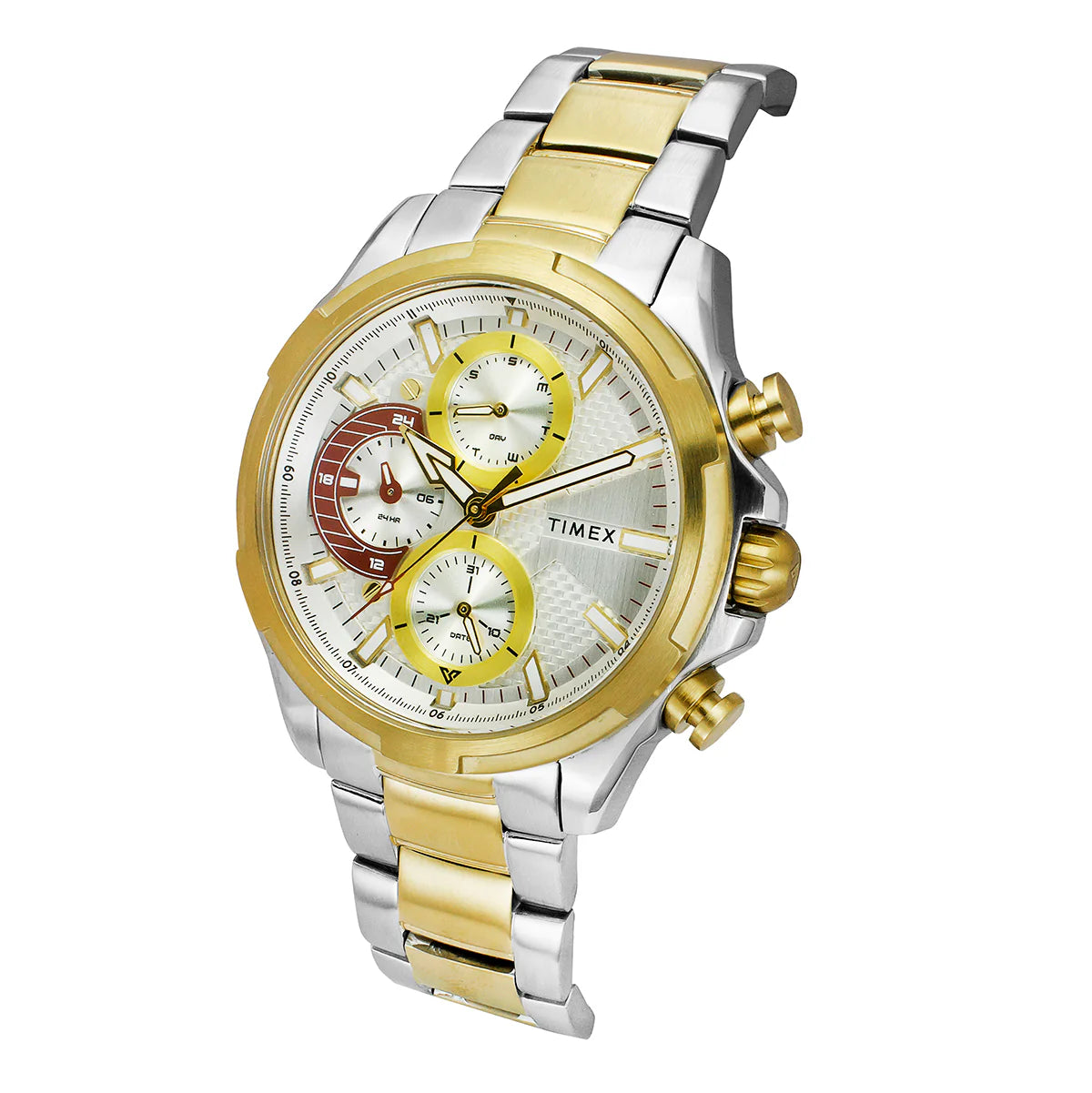 Timex Silver Round Dial Quartz Analog Men Watch - TWEG25001