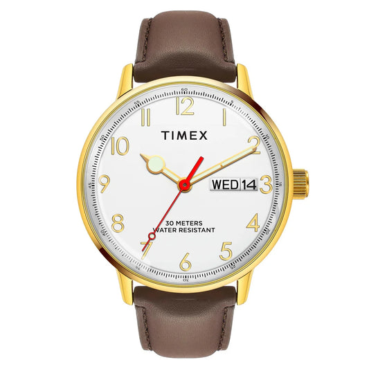 Timex Men White Round Dial Analog Watch - TWEG25401