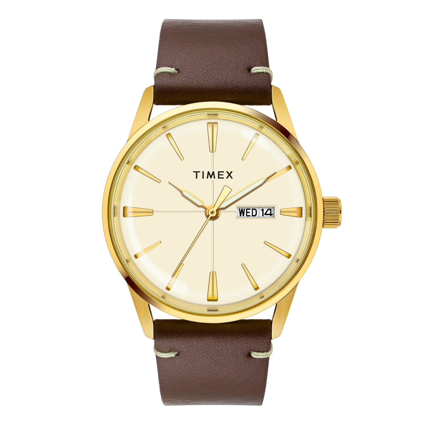 Timex Men Champagne Round Dial Analog Watch - TWEG25502