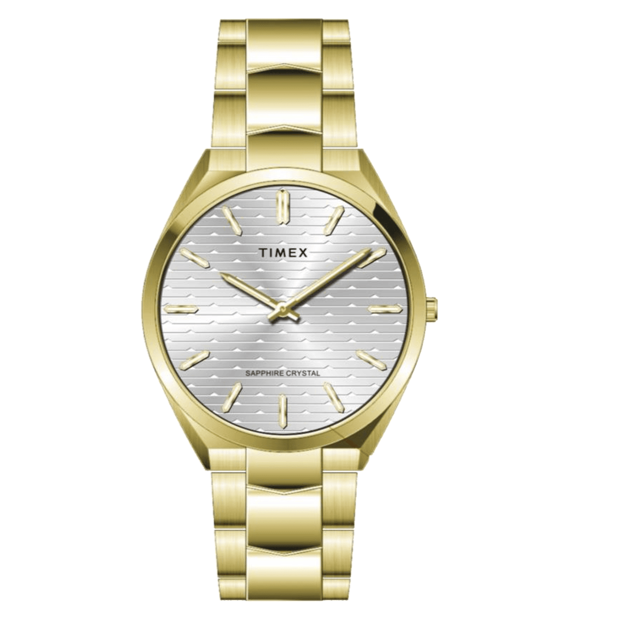 Timex Silver Textured Dial Stainless Steel Bracelet Men's Watch