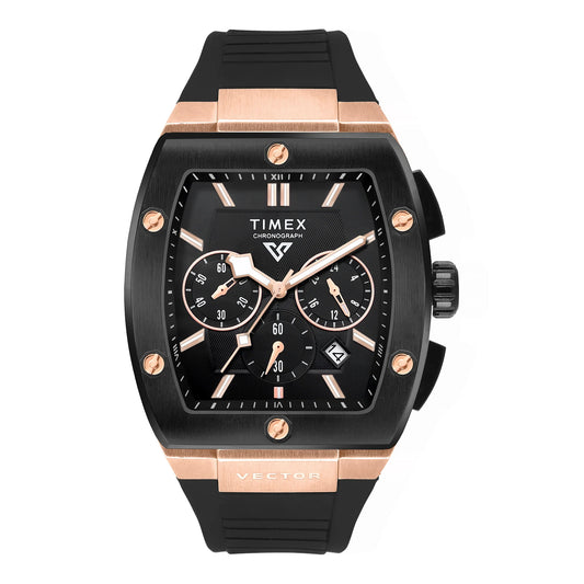 Timex Vector Men Black Rectangle Dial Quartz Analog Watch - TWEG26201