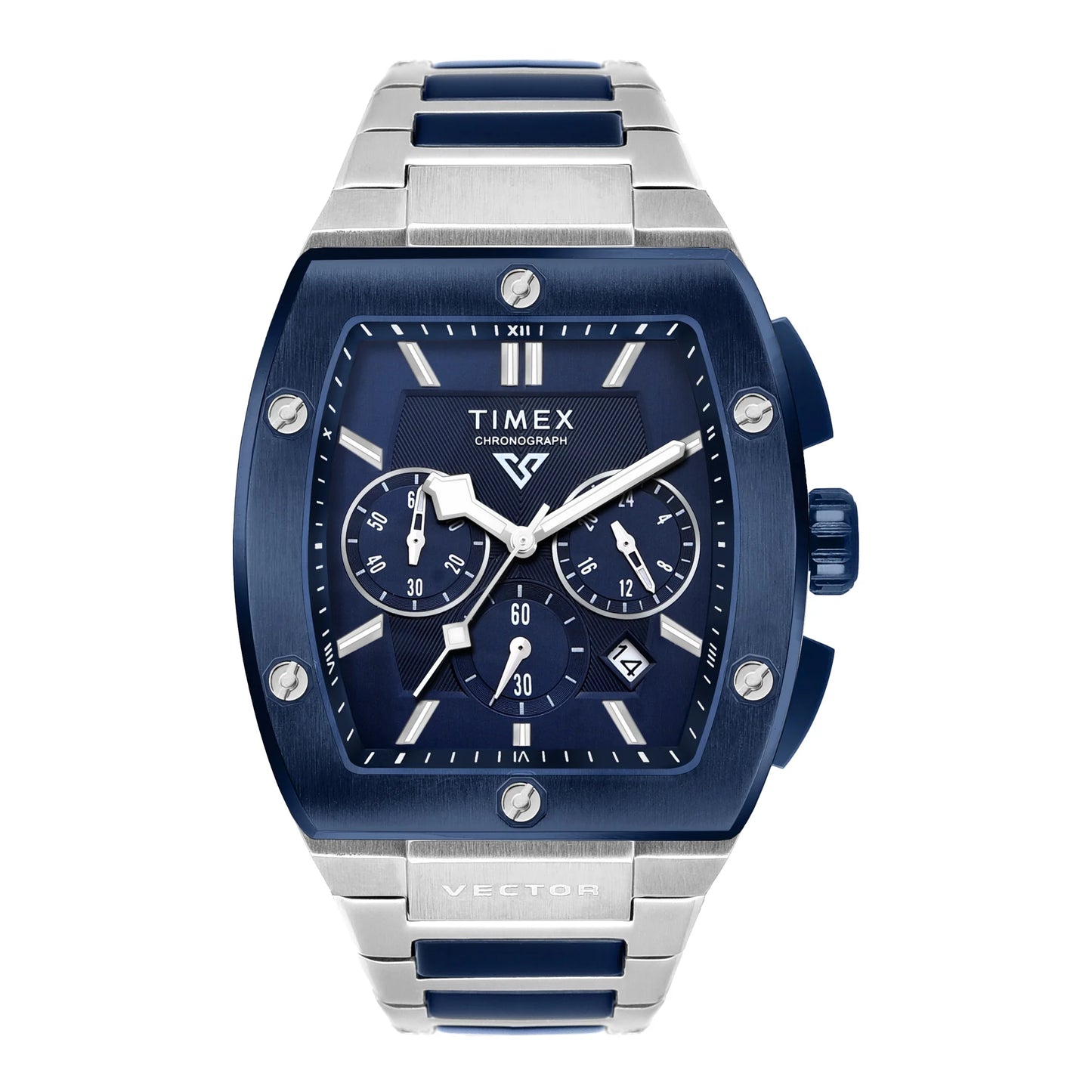 Timex Vector Men Blue Rectangle Dial Chronograph Analog Watch - TWEG26202