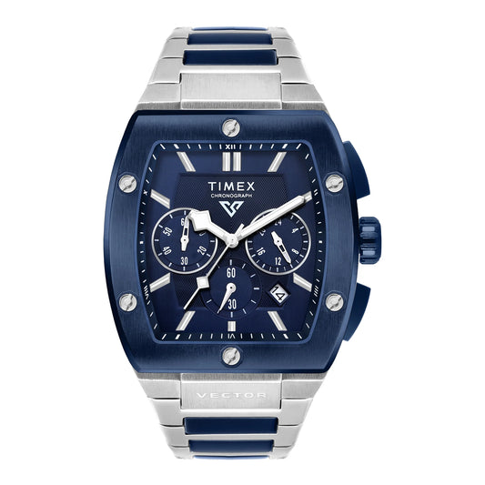 Timex Vector Men Blue Rectangle Dial Chronograph Analog Watch - TWEG26202