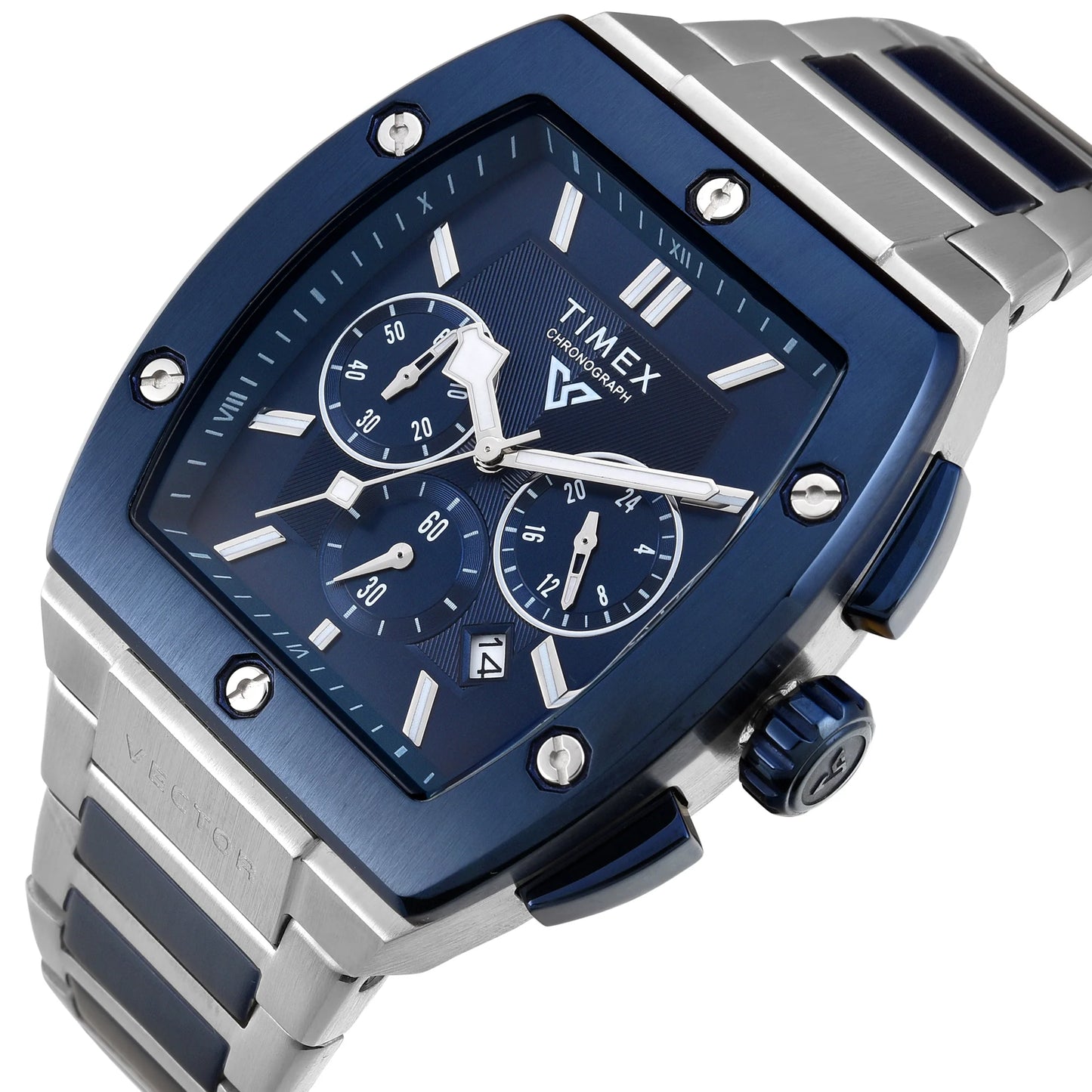 Timex Vector Men Blue Rectangle Dial Chronograph Analog Watch - TWEG26202
