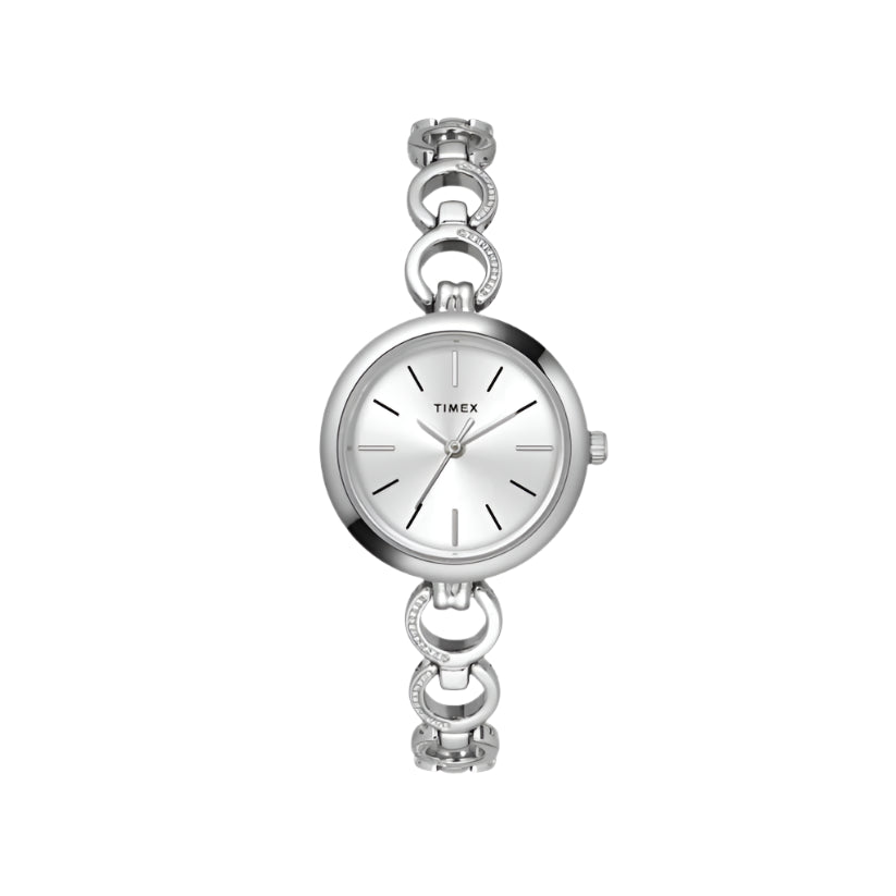 Timex Women's Silver Analog Stainless Steel Watch TWEL11432