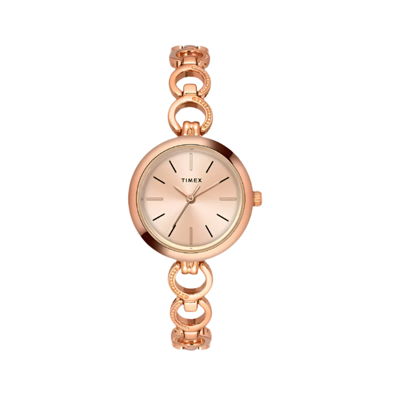 Timex Women's Rose Gold Analog Stainless Steel Watch TWEL11434
