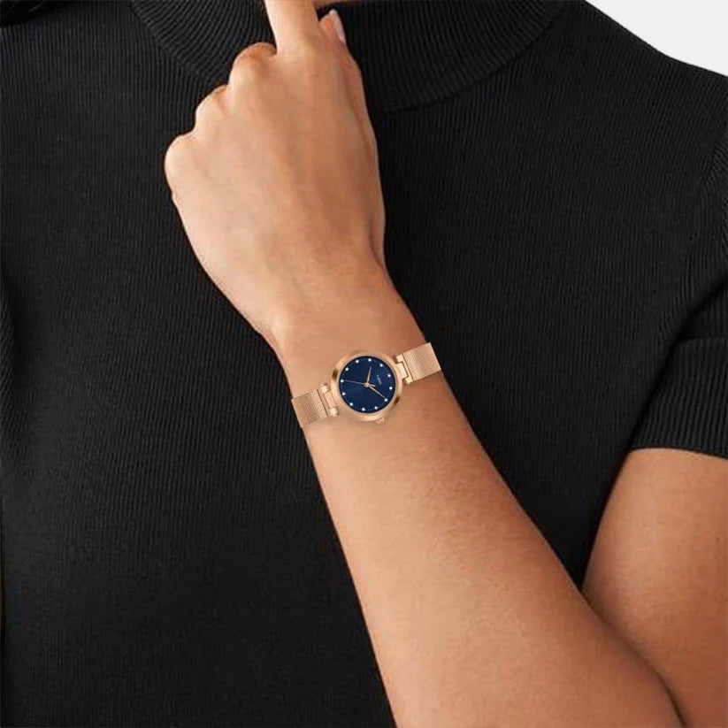 Timex Fashion Women's Blue Dial Round 3 Hands Function Watch -TWEL11824
