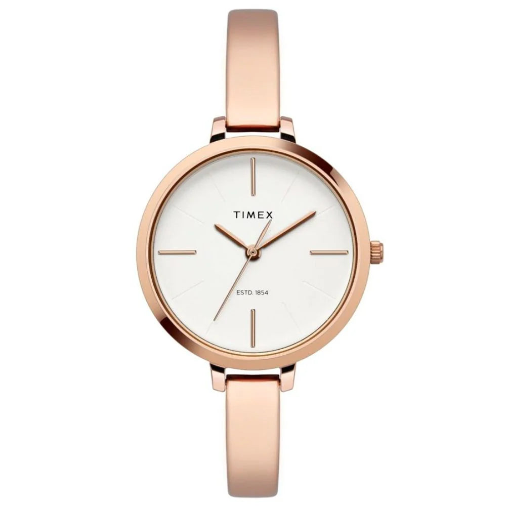 Timex Fashion Women's Silver Dial Round Case Watch -TWEL12804