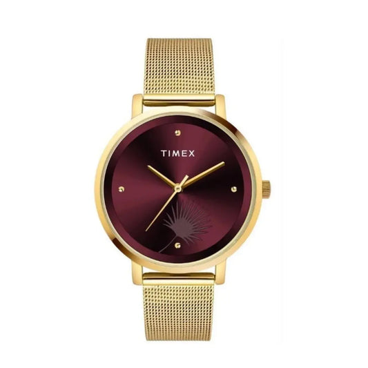 Timex Maroon Dial Analog Women Watch TWEL12923
