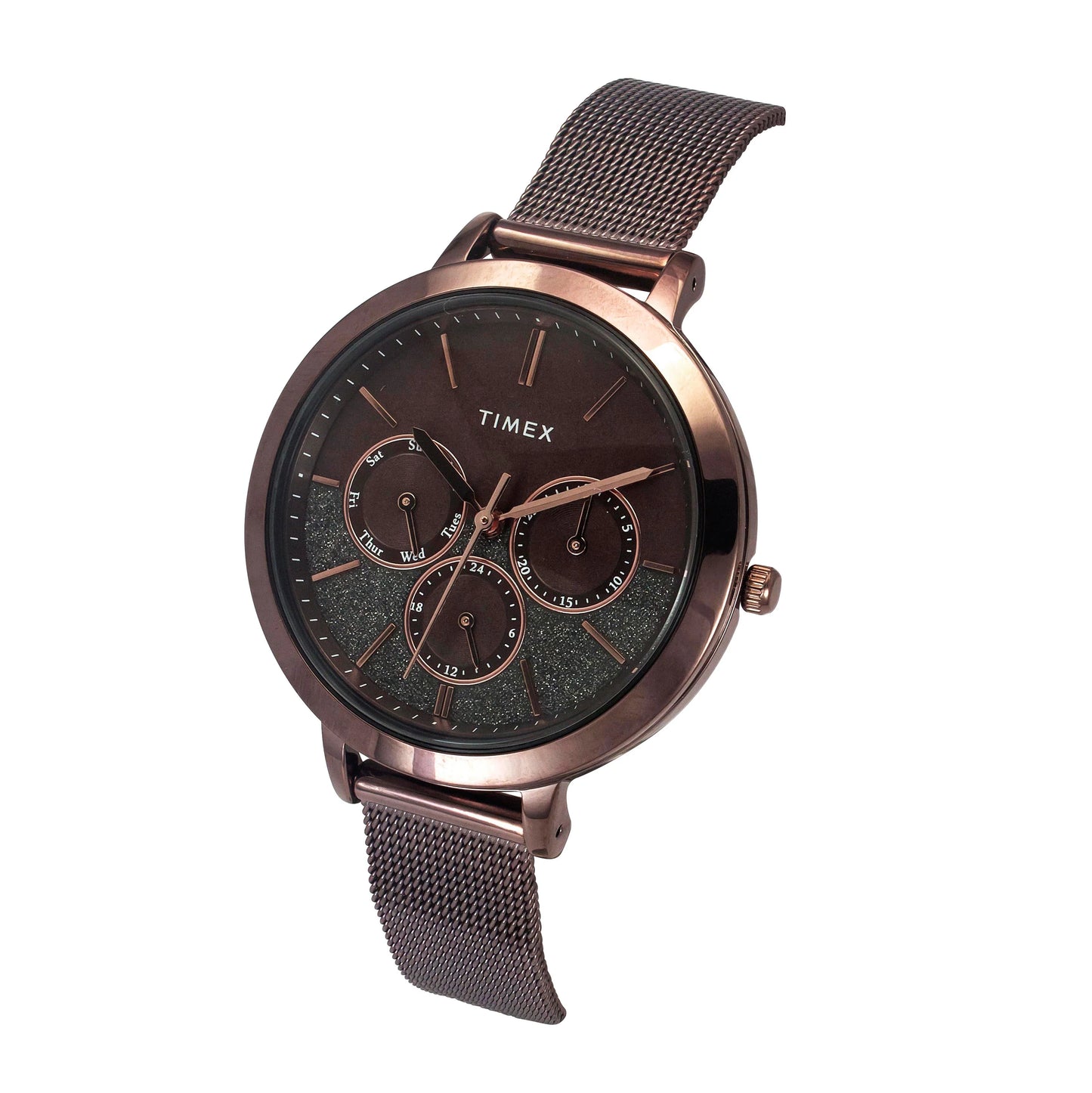 Timex Women Brass Dial Stainless Steel Analog Watch - TWEL14507