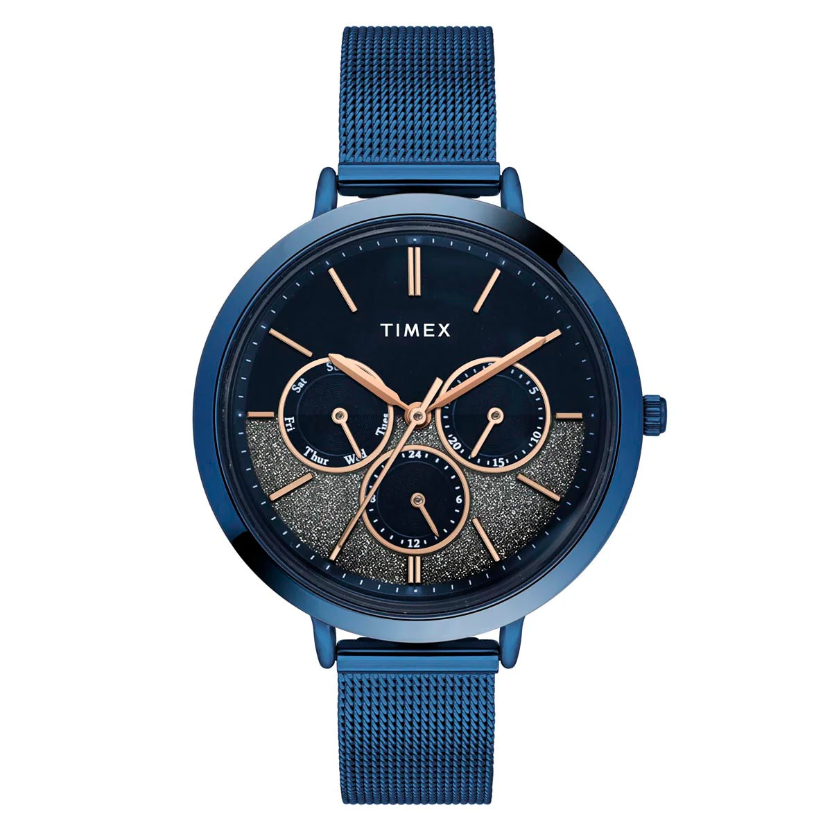 Timex Women Brass Dial Stainless Steel Analog Watch - TWEL14508