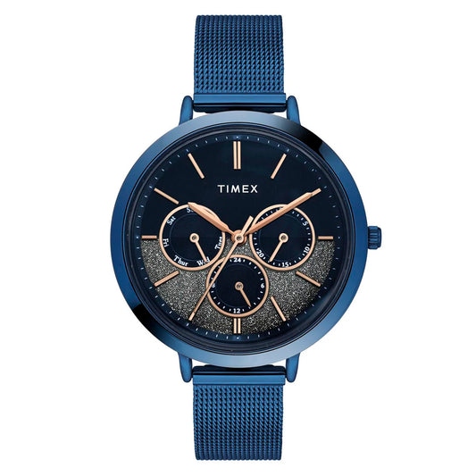 Timex Women Brass Dial Stainless Steel Analog Watch - TWEL14508