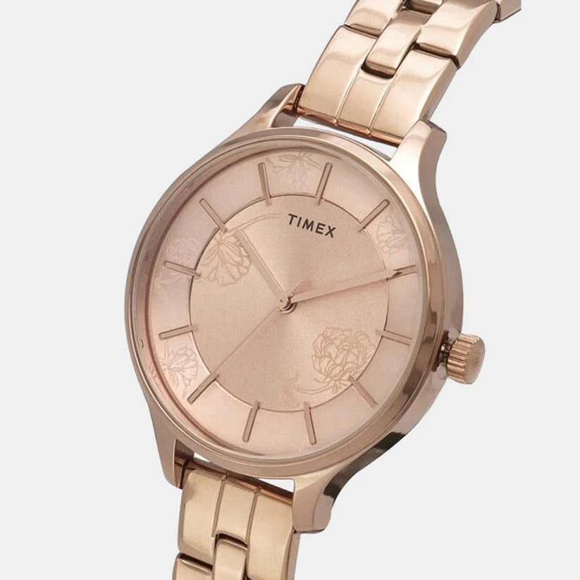 Timex Women's Pink Dial Analog Stainless Steel Watch TWEL14808