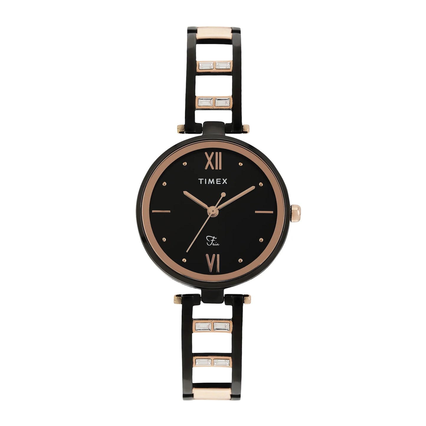 Timex  Fria Women Black Round Dial Analog Watch - TWEL15304