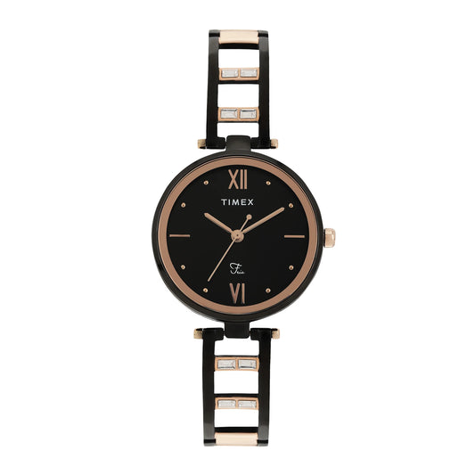 Timex  Fria Women Black Round Dial Analog Watch - TWEL15304