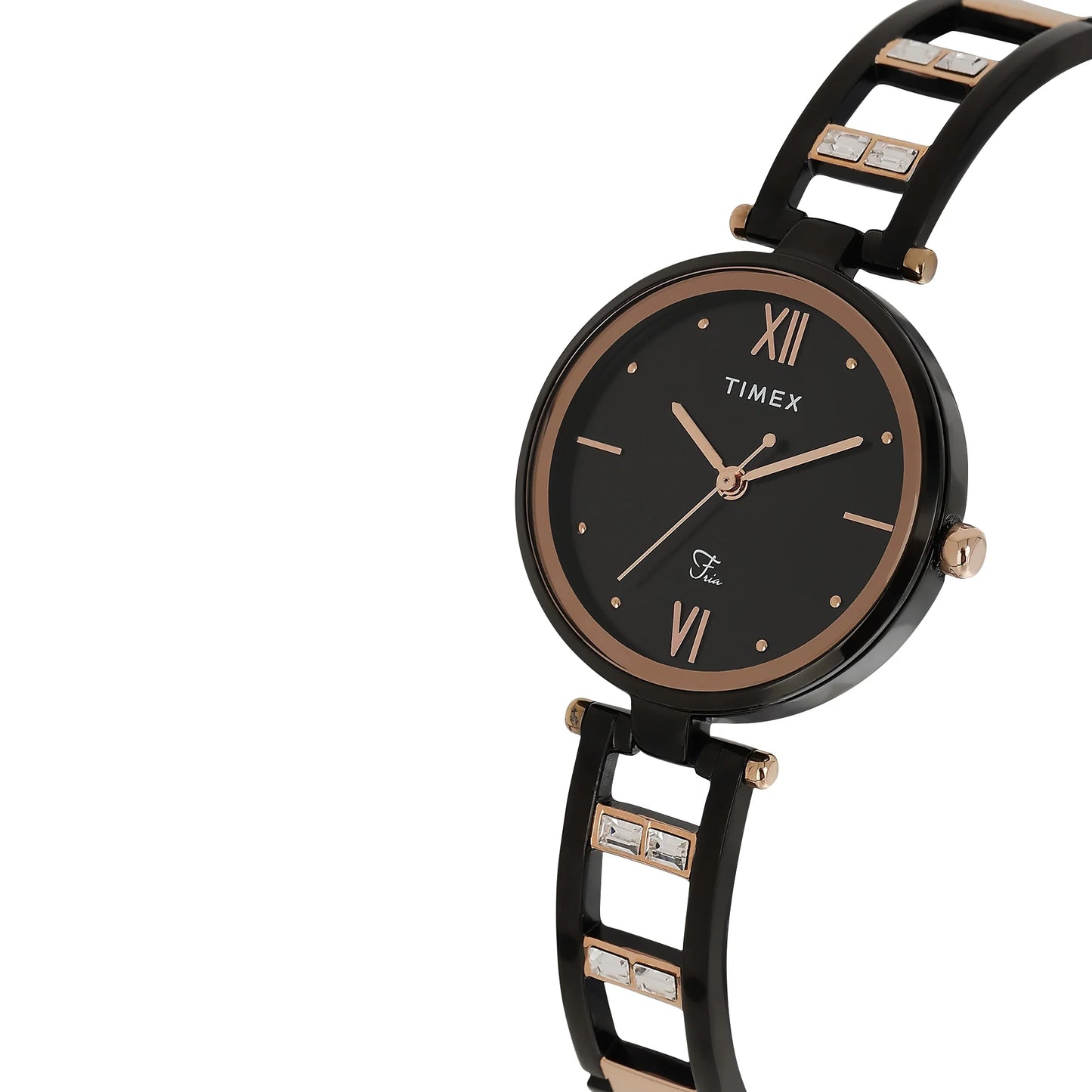 Timex  Fria Women Black Round Dial Analog Watch - TWEL15304