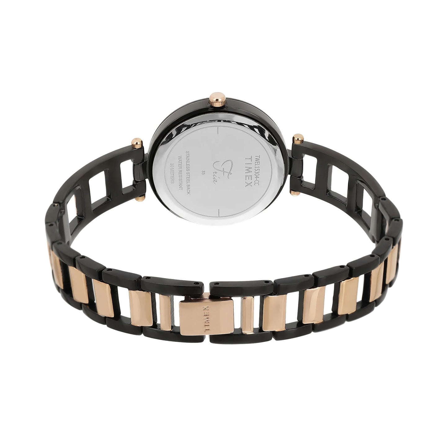 Timex  Fria Women Black Round Dial Analog Watch - TWEL15304