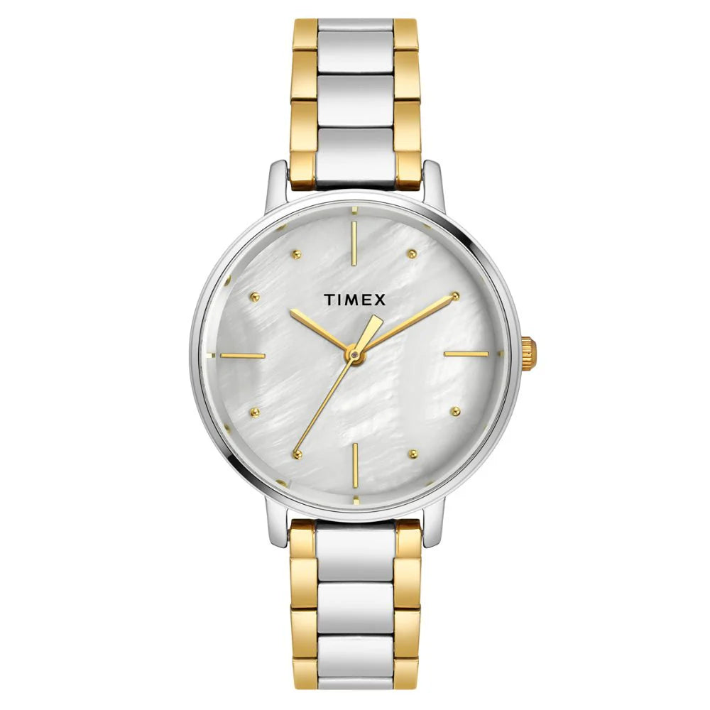 Timex Women Mother Of Pearl Analog Watch TWEL15808