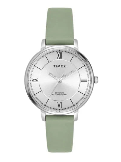 Timex Silver Round Dial Quartz Analog Women Watch TWEL15819