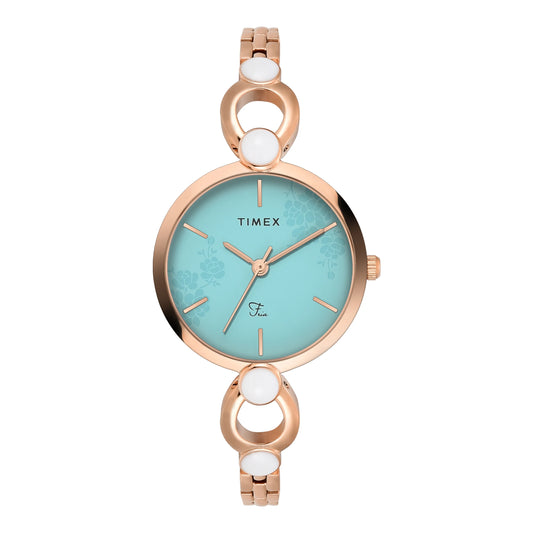 Timex  Women Blue Round Dial Analog Watch - TWEL18111