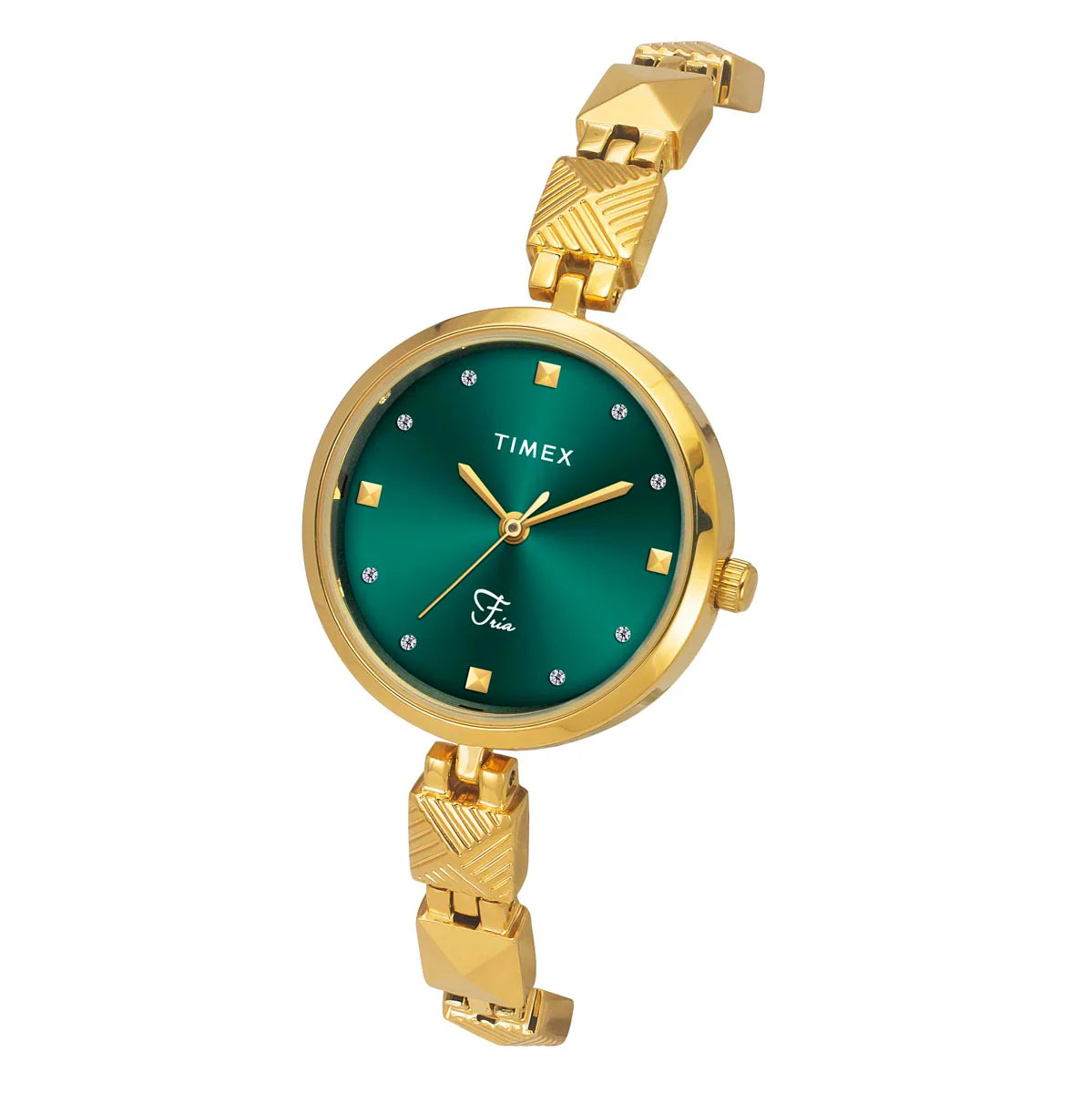 Timex Fria Women Teal Round Dial Analog Watch - TWEL18308