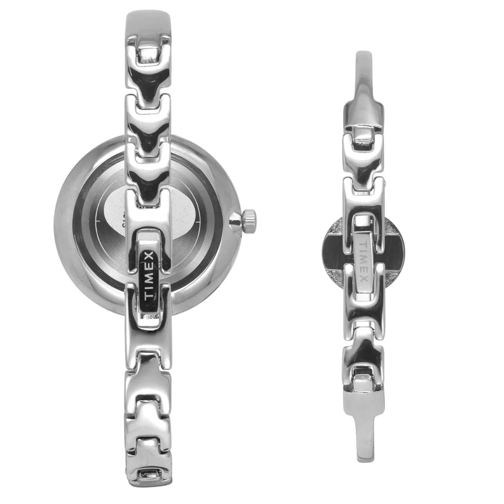 Timex Fria Women Pink Round Watch with Bracelet- TWEL18500