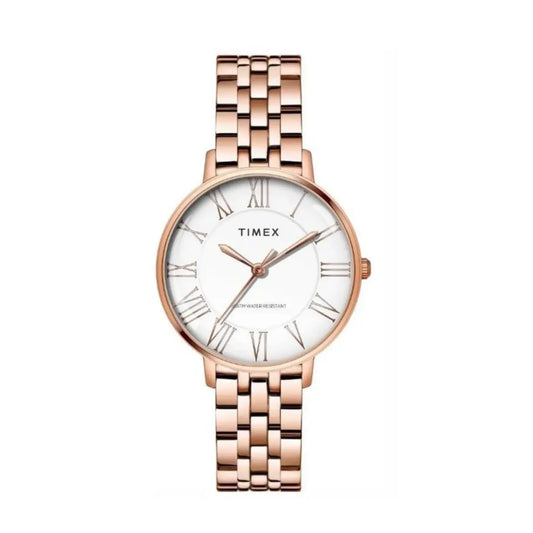 Timex White Dial with Roman Numbers Women Watch TWEL19108