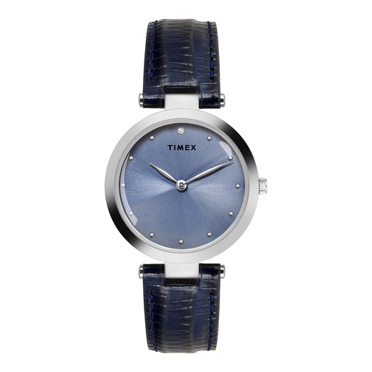 Timex Women Blue Round Dial Analog Watch - TWEL19207