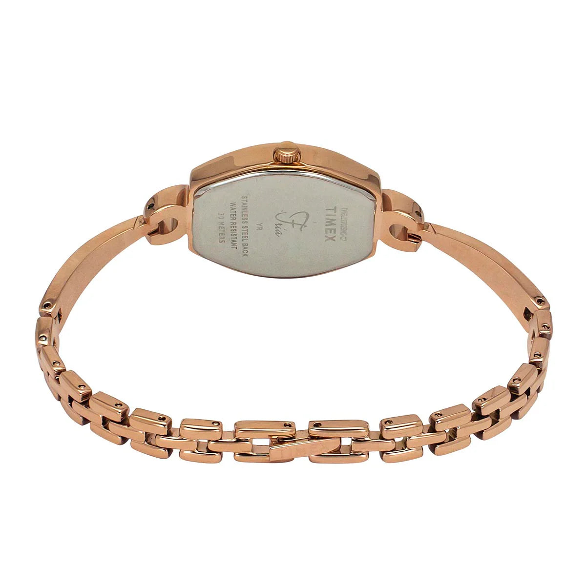 Timex Fria Women Mother of Pearl Pink Tonneau Dial Analog Watch - TWEL19702