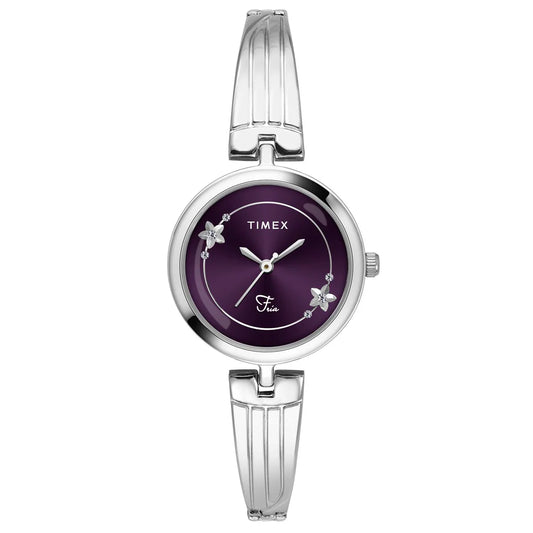 Timex Fria Women Violet Round Dial Analog Watch - TWEL19800