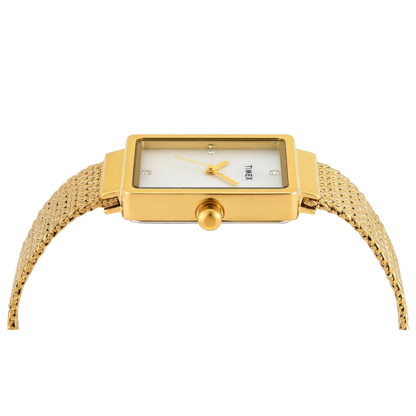 Timex Women Mother of Pearl Rectangle Dial Analog Watch - TWEL20703