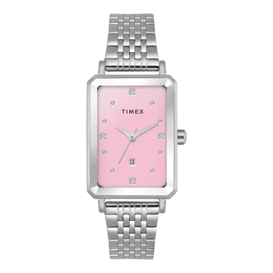 Timex Women Pink Rectangle Dial Analog Watch - TWEL20801