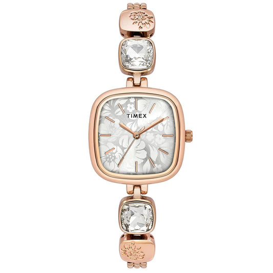 Timex  Fria Women Silver Square Dial Analog Watch - TWEL21001