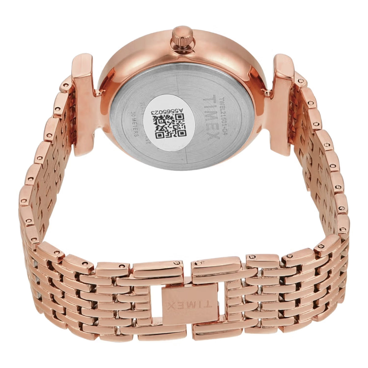 Timex Pink Round Dial Analog Stainless Steel Women Watch TWEL21601