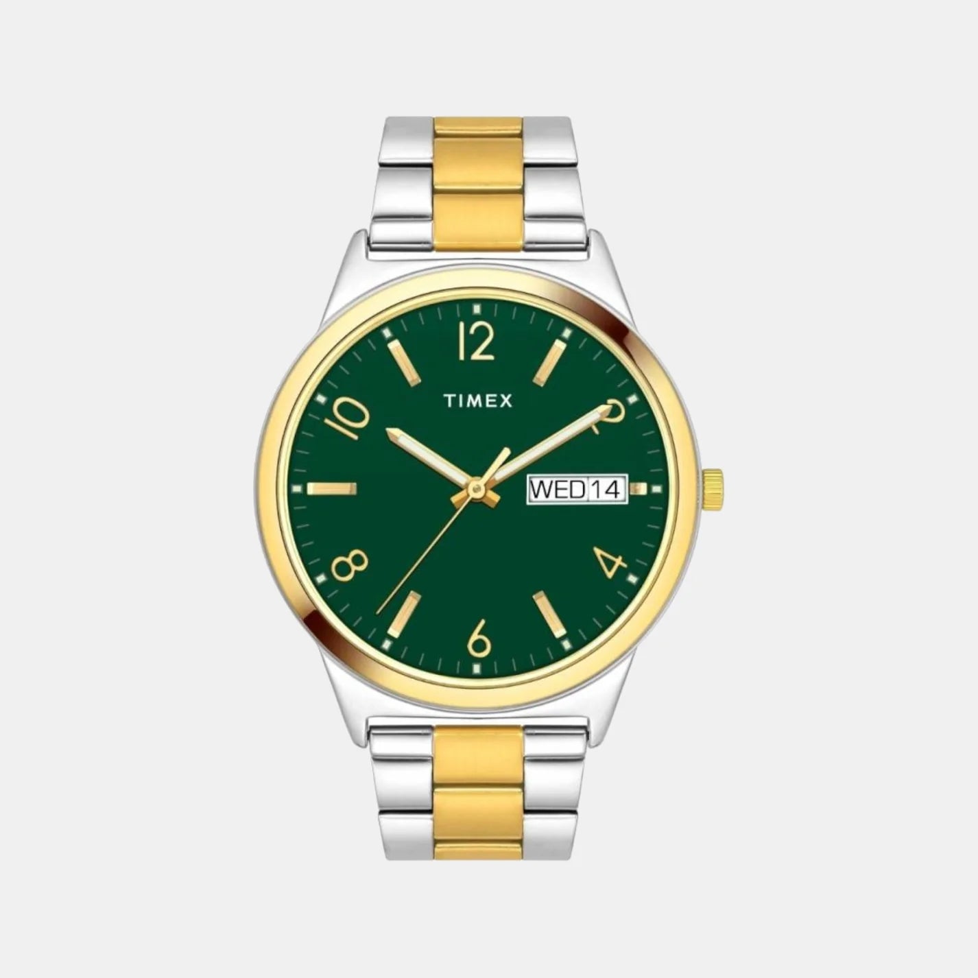 Timex Men's Classic Collection Green Dial Analog Stainless Steel Watch TWTG10006