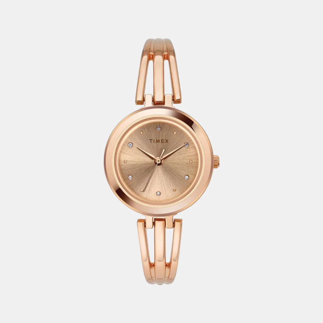 Timex Women's Rose Gold Dial Analog Brass Watch TWTL10305