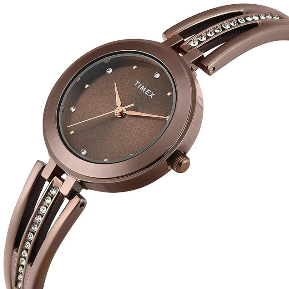 Timex Quartz Brown Round Dial Analog Women's Watch - TWTL10324