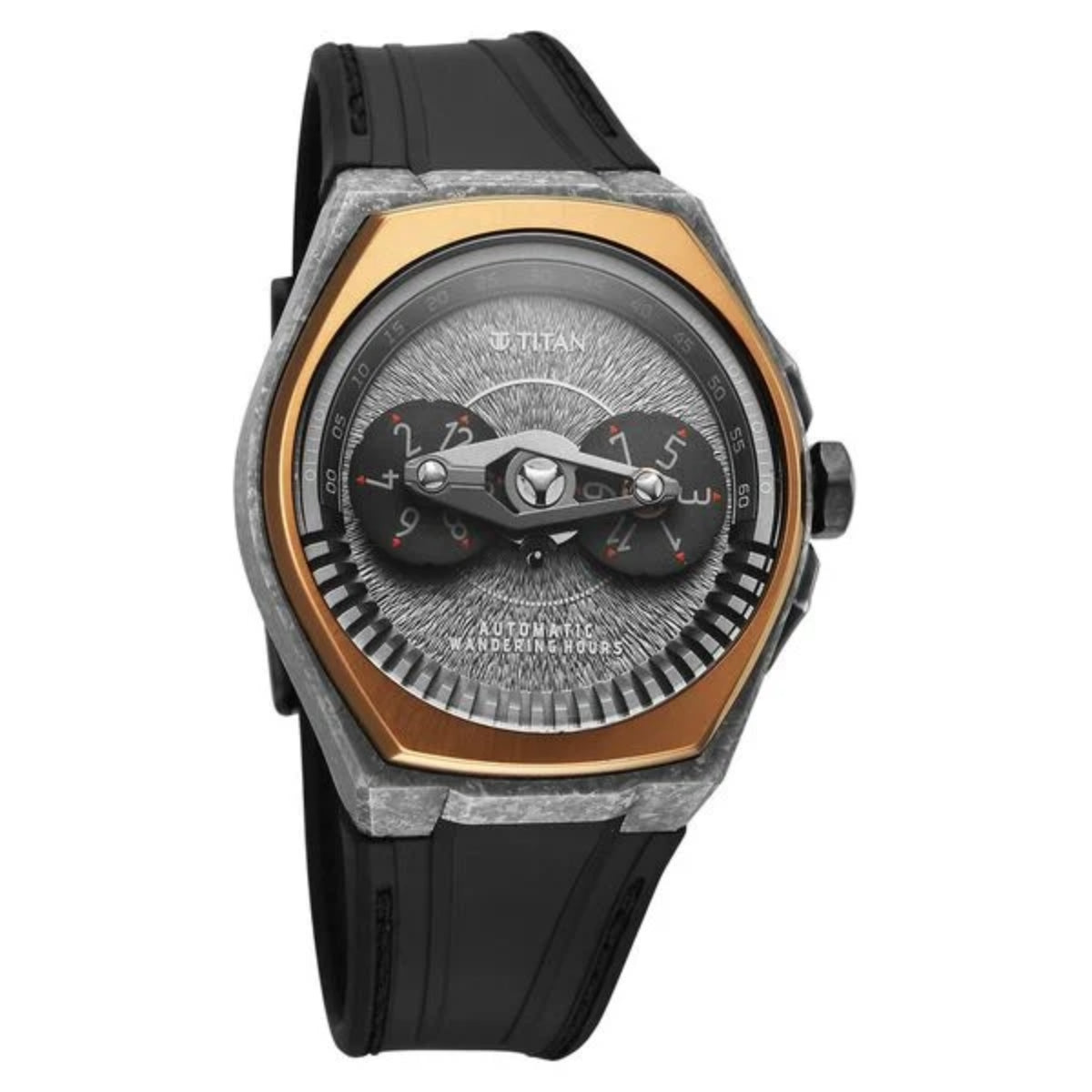 Titan Stellar Wandering Hour Automatic Analog with Crystallized Men Watch 10029KP01