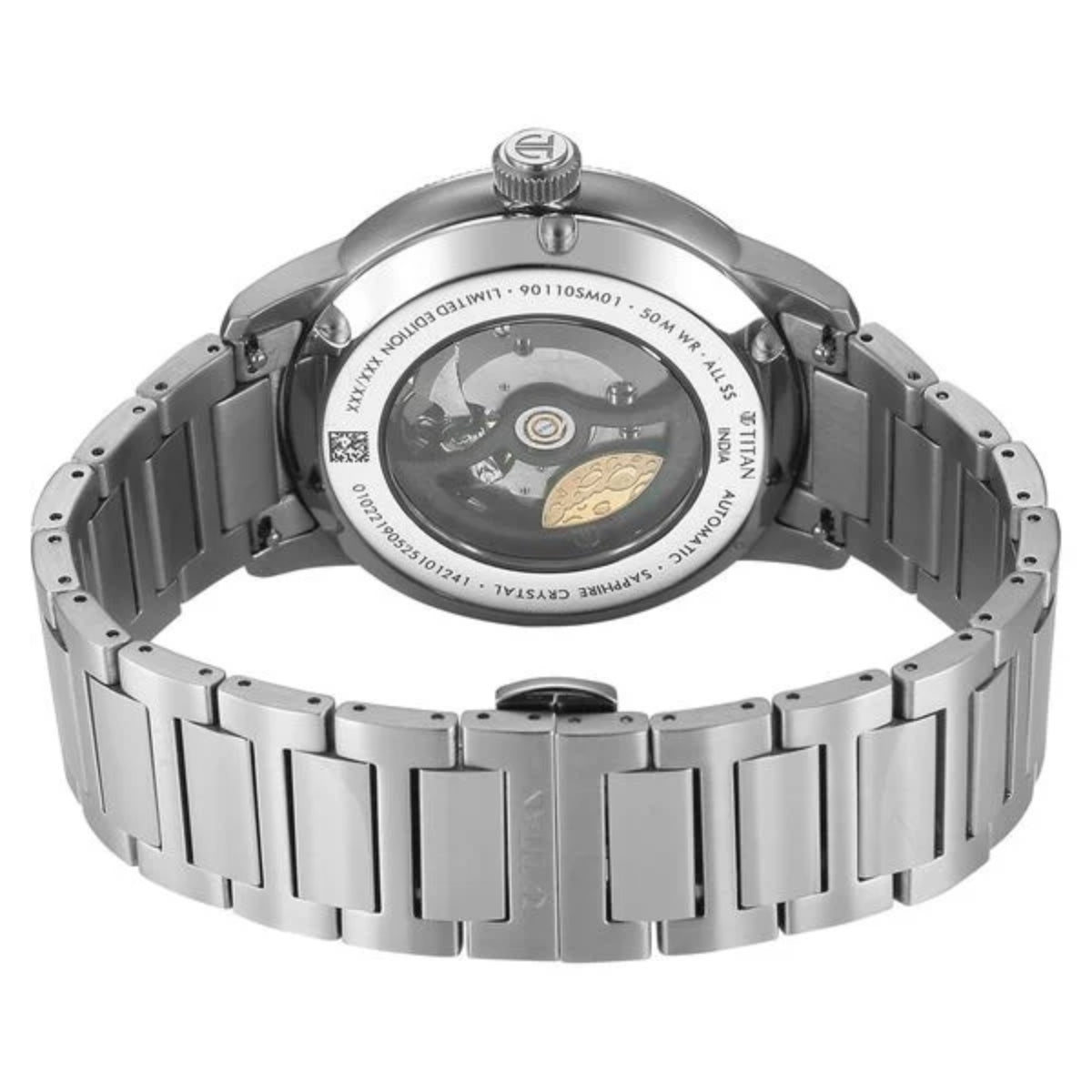 Titan Stellar Ice Meteorite Automatic Analog with Open-Heart and Men Watch 90110SM01