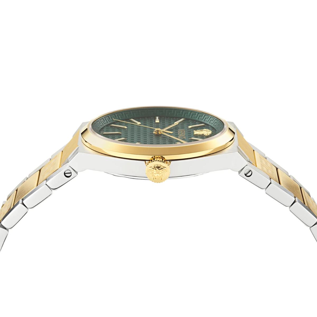 Versace V-Auria Green Dial Analog Stainless Steel Men's Watch VE0F00425