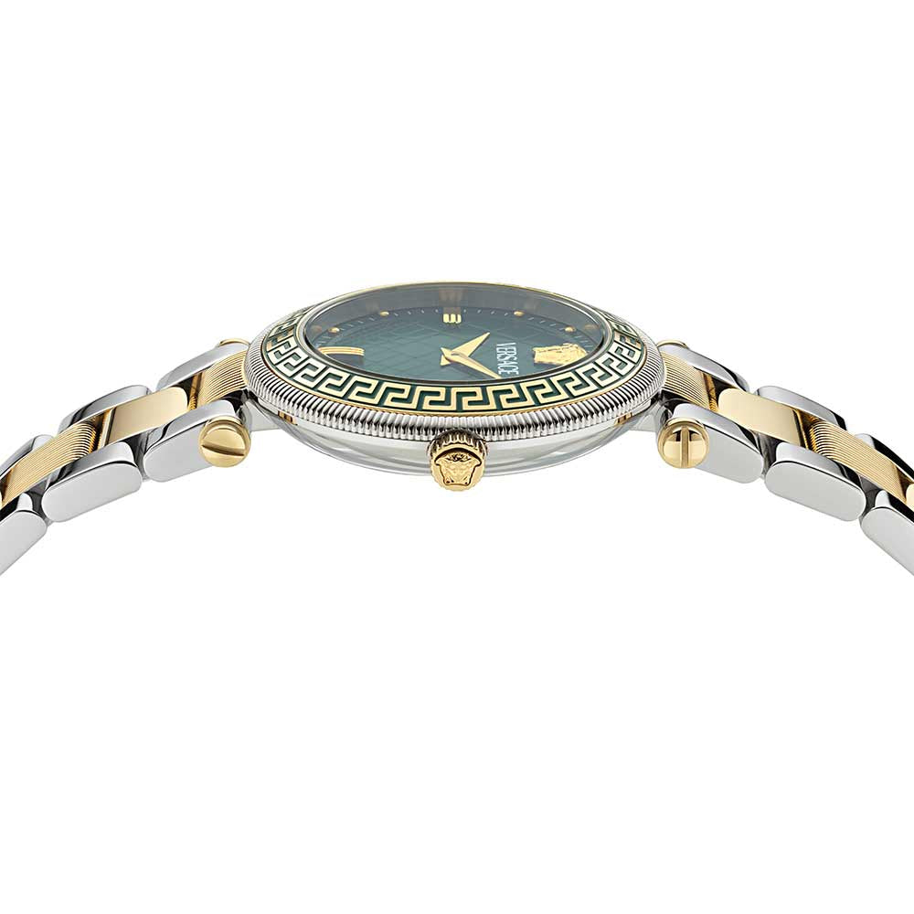 Versace Round Green Dial Reve Women's Watch - VE8B00524
