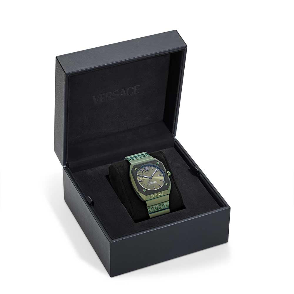 Versace Antares Green Dial St Steel Watch For Men - VE8F00324