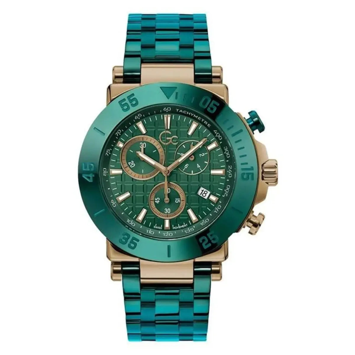 GC One Bronze & Green Dial Chronograph Men Watch Y70009G5MF