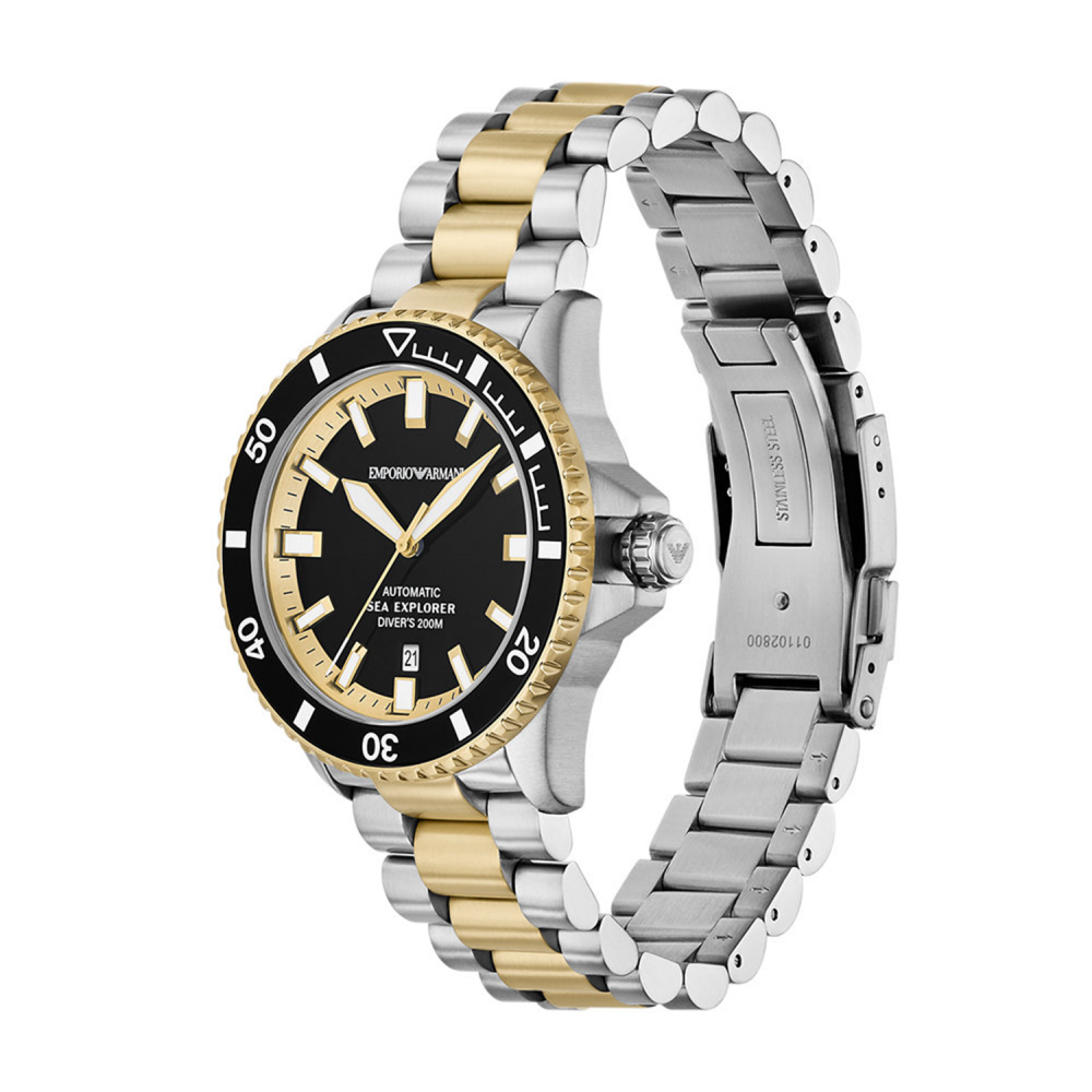 Emporio Armani Sea Explorer Automatic Black Dial Men's Watch AR60089