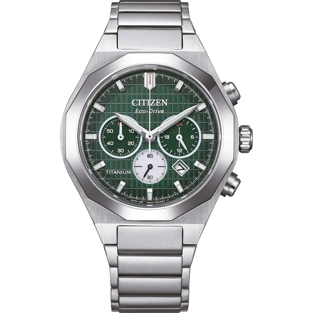 Citizen Green Zenshin chronograph 60 Three-hand Men's Watch - CA4691-59X