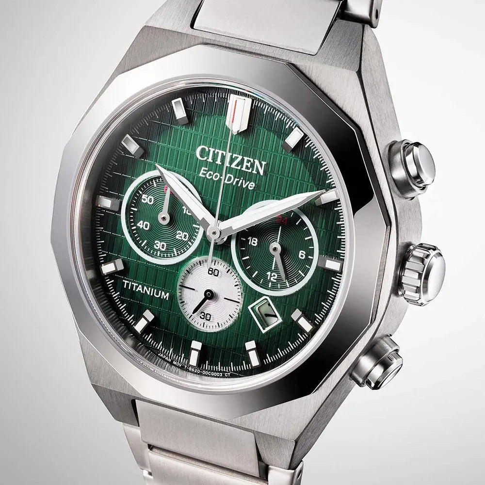 Citizen Green Zenshin chronograph 60 Three-hand Men's Watch - CA4691-59X